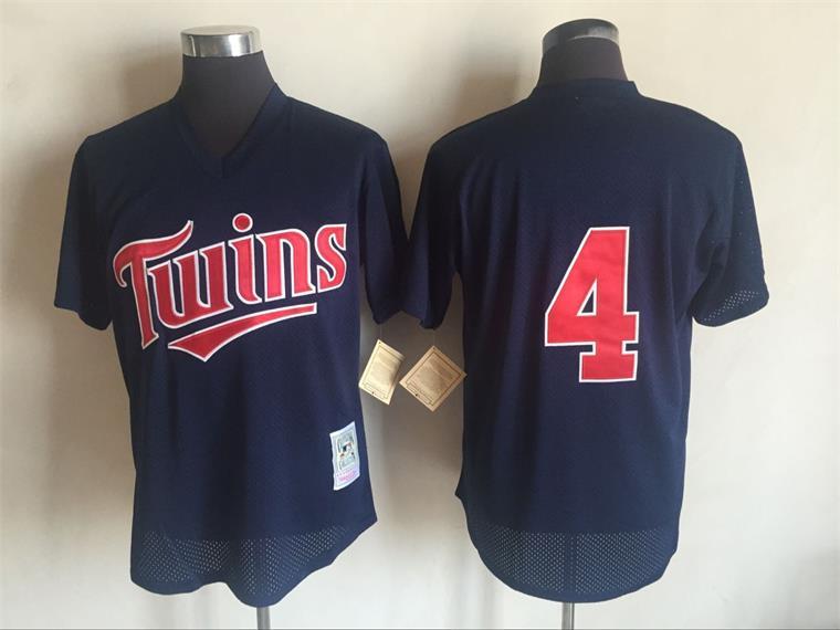 2017 MLB Minnesota Twins #4 Paul Molitor Blue Throwback Jerseys